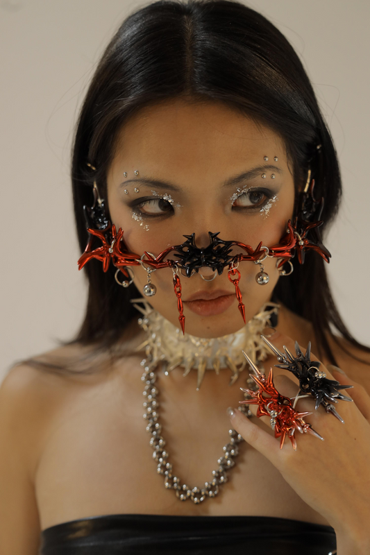 PUNK SPIKES MASK